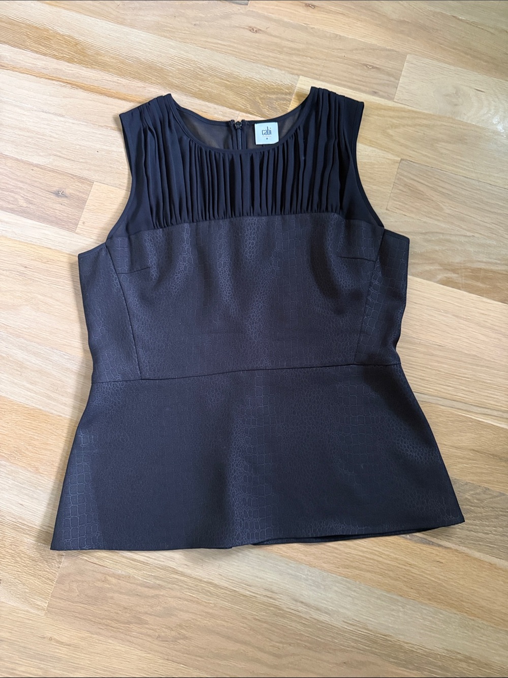 Cabi Black Peplum Tank Top